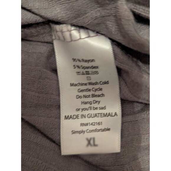 Lularoe Julia Ribbed Gray Short-Sleeve Dress XL Rayon/Spandex Blend - Picture 6 of 6